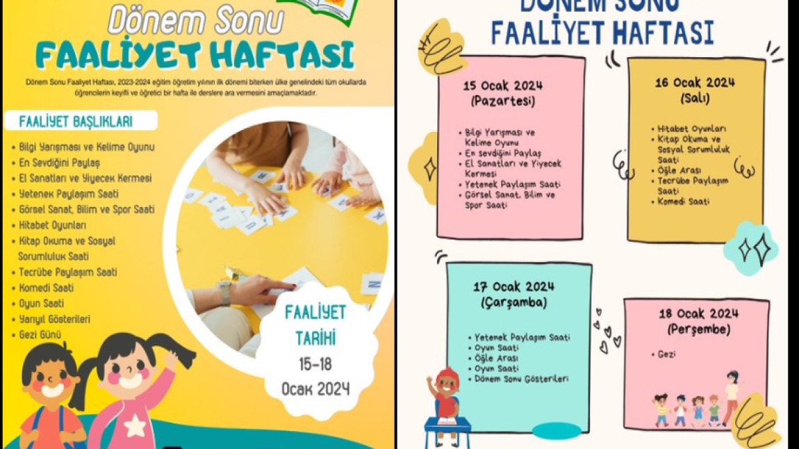 Dönem Sonu Faaliyet Haftası